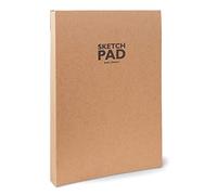 Sketchbook Sketchpad Blocco da Disegno incollato sulla Testa, DIN A4, 120 Fogli, 100 g/m², Carta Kraft riciclabile in Fibre Naturali Non sbiancate