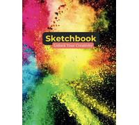 Sketchbook: Unlock Your Creativity, Notebook for Drawing, Writing, Painting, Sketching, Doodling, 120 Blank Pages, 8.5x11, Premium Abstract Design, Inspirational Quote, Perfect Gift for Kids or Adults