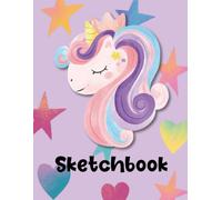 Sketchbook:Watercolour Magical Unicorn, Sketchbook For Girls, 110 Pages, 8.5" x 11" Kids Drawing