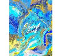 Sketchbooks for Drawing: Blue Yellow Brush Abstract Flow: Art Notebook Sketch Pad Smooth White Paper 8.5" X 11" - 120 Pages Blank Paper (Premium Artistic Cover Vol. 10) Drawing Pad Paper