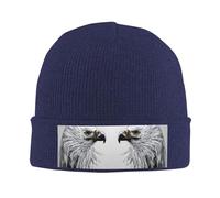 Sketching an Eagle - Berretto invernale unisex, caldo, morbido, traspirante e confortevole, elastico lavorato a maglia, blu navy, Taglia unica