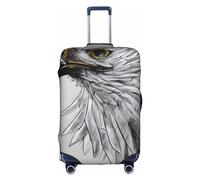 Sketching an Eagle - Copertura protettiva per trolley e bagagli, antigraffio, 45,7-81,7 cm, adatta per viaggi, viaggi di lavoro, bianco, M
