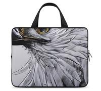 Sketching an Eagle Custodia per laptop Borse per laptop ultra sottili e impermeabili, borsa protettiva portatile per computer con tracolla, Stile, 17inch