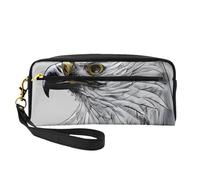 Sketching an Eagle, piccola borsa per il trucco, astuccio a doppia faccia in pelle PU