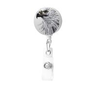 Sketching an Eagle - Porta badge retrattile con clip, porta badge, carino, porta carte d'identità, per donne e uomini