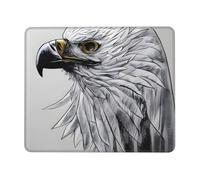 Sketching an Eagle - Tappetino per mouse quadrato con bordi cuciti per computer, con base antiscivolo, tappetino per mouse da gioco, grande, lavabile, per casa e ufficio, 17,8 x 21,8 cm