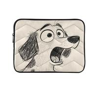 Sketchy Dog Beige imbottito Laptop Sleeve Case 13 Inch Soft Quilted Laptop Bag Impermeabile Computer Maniche