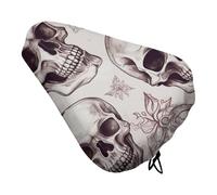 Sketchy Skulls - Coprisedile per bicicletta con coulisse, impermeabile, protegge dal sole e dalla polvere, unisex, per mountain bike