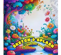 SKETCHY & SPLASHY COLOURING BOOK: Whimsical Sketches and Simple Designs for Creative Fun and Relaxation for all ages