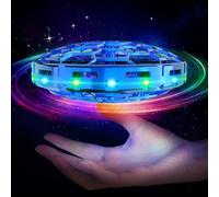 Skeufy Palla volante, Hover Ball Magic Spinner Ball con luce RGB, mini drone Flying Orb Ball per bambini, con controllo a mano, giocattolo per ragazzi e ragazze, 6-12 anni (blu)