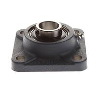 SKF fy-tf Series cuscinetto a sfera flangia unità bullone, 4 fori, vite di bloccaggio, Regreasable, contatto e Flinger sigilli, in ghisa, metrico, 25 mm, 1