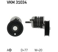 SKF VKM 31034 Tendicinghia, Cinghia Poly-V per AUDI,VW