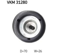 SKF VKM 31280 Galoppino/Guidacinghia, Cinghia Poly-V per VW