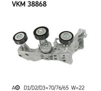 SKF VKM 38868 Tendicinghia, Cinghia Poly-V per MERCEDES-BENZ