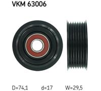 SKF VKM 63006 Galoppino/Guidacinghia, Cinghia Poly-V per HONDA