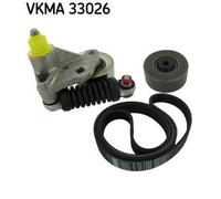 SKF VKMA 33026 Kit Cinghie Poly-V adatto per PEUGEOT 206 Schrägheck (2A/C)