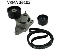 SKF VKMA 36103 Kit Cinghie Poly-V per OPEL Vivaro A Van (X83) Movano Van (X70)