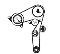 SKF VKMC 02198 Kit cinghia distribuzione pompa acqua N° denti: 193 con guarnizioni
