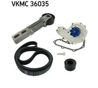 SKF VKMC 36035 Pompa acqua + Kit cinghia Poly V per RENAULT