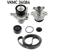 SKF VKMC 36084 Pompa acqua + Kit cinghia Poly V per NISSAN,RENAULT