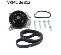 SKF VKMC 36812 Pompa acqua + Kit cinghia Poly V per TOYOTA Yaris Schrägheck (P9)