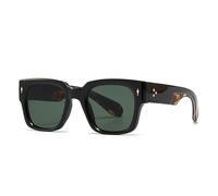 SKFGNX Occhiali da sole da uomo con rivetti quadrati di tendenza, occhiali da sole punk sfumati UV400, occhiali da sole da donna verde scuro, nero verde scuro, 1