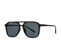 SKFGNX Occhiali da sole quadrati da donna con doppio ponte, stile retrò blu e verde, occhiali da sole sfumati di tendenza da uomo, protezione UV400, nero grigio, 1