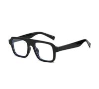 SKFGNX Occhiali da sole retrò quadrati da uomo, alla moda, trasparenti, rossi e blu, UV400, occhiali da sole punk da donna, neri trasparenti, 1