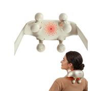 SKG Massaggiatore per collo con calore, massaggiatore Shiatsu, Comfier 6D bianco, regalo per uomini e donne, H7 Ultra