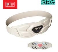 SKG Massaggiatore per la parte bassa della schiena per alleviare il dolore, cuscino riscaldante senza fili regolabile Cintura lombare in vita con massaggiatore per la schiena vibrante a infrarossi