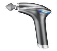 SKG Pistola da massaggio X7-E grigia, ampiezza 14 mm, motore 300mN.m, trasmissione a 5 velocità, massaggiatore professionale per tessuti profondi per recupero muscolare e sollievo dal dolore -