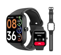 SKG Smart Watch per donne e uomini (rispondere/effettuare chiamate), Alexa integrato, cinturino nero extra, smartwatch IP68 per iPhone Android, oltre 100 sport da 1,8 pollici, fitness tracker con