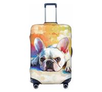SKGOHLH Graziosa copertura per bagagli colorata con cuccioli, lavabile, alla moda, adatta per scatole tra 45,7 e 81,3 cm, Nero , L