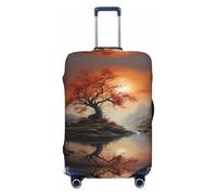 SKGOHLH Magnifico acero, copertura per bagagli lavabile, alla moda, adatta per scatole da 45,7 a 81,3 cm, Nero , M