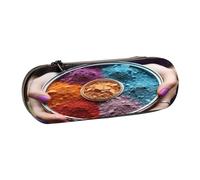 SKGOHLH Seven Color Powder Leather Multi Slot Pen Storage Case