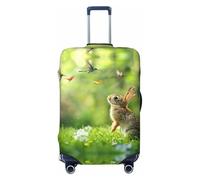 SKGOHLH The Lively Little Rabbit - Copertura per bagagli lavabile, alla moda, adatta per scatole tra 45,7 e 81,3 cm, Nero , M
