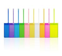 SKHAOVS 10 Pezzi Etichette Valigia in Morbido PVC, Targhetta Valigia Etichette per Bagaglio Impermeabili, Etichetta Borsa da Viaggio Etichette Zaino per Casa, Viaggio, Ufficio (Multicolore)