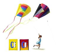 SKHAOVS 2 draghi arcobaleno portatili, con lunghe code colorate, drago tascabile, per principianti, drago volante, aquilone di volo, per giochi e attività all'aperto (colorato)