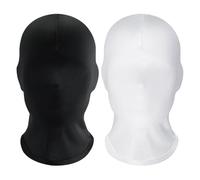 SKHAOVS 2 Pezzi Maschera Integrale di Halloween Senza Volto Nera, Cappuccio Nero Traspirante, Accessori per Costumi Cosplay (2 Pezzi)