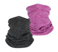 SKHAOVS 2 Pezzi Scaldacollo Invernale in Pile Antivento,Snood Unisex,Scaldacollo in Pile Antivento,Elastico Scaldacollo per Gli Uomini e le Donne Sport all'aperto Corsa Ciclismo Moto Sci (Nero Rosa)