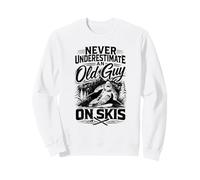 Ski Dad Mai Sottovalutare Un Vecchio su Sci Sci Felpa