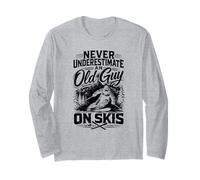 Ski Dad Mai Sottovalutare Un Vecchio su Sci Sci Maglia a Manica