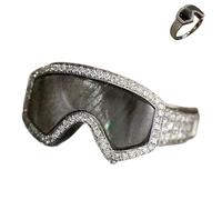 Ski Goggle Shaped Ring,Unique Ski Themed Ring,Novelty Winter Skiing Style Sports Jewelry Snowboard Style Rings Unisex,Gift for Skis Enthusiasts (46 mm/1.81 in)