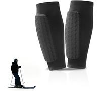 Ski Guards Socks, 1 Paar Schienbeinschoner, Atmungsaktiv & rutschfest, Anti-Rutsch-Silikonstreifen & 360° Stabilität, für Kinder und Aldultc