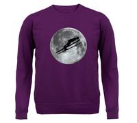 Ski Jump Moon - Felpa Adulto - Sciatore Sciando Maglione Sport Amore
