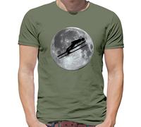 Ski Jump Moon - Maglietta Uomo - Sciatore Sciando Salto Con Gli Sci Sport Amore