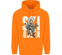 Ski Queen Divertente Sci Inverno Sport Bambini Felpa Con Cappuccio