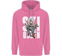 Ski Queen Divertente Sci Inverno Sport Bambini Felpa Con Cappuccio