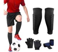 Ski Shin Guards, Proteggi Stinchi Sci, Parastinchi da Sci, parastinchi con imbottitura lunga a nido d'ape, Ski Shin Protection with Honeycomb Pads, parastinchi professionali antiurto, per Calcio (XL)