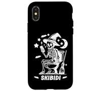 Skibidi Skeleton Toilet Waiting for Halloween Costume Like Custodia per iPhone X/XS